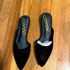 Ccocci Black Studded Slides. Size 9